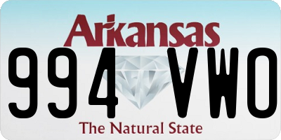 AR license plate 994VWO