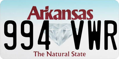 AR license plate 994VWR