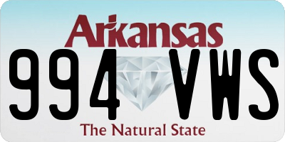 AR license plate 994VWS