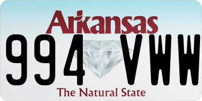 AR license plate 994VWW