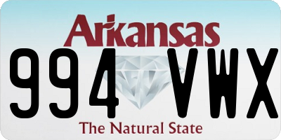 AR license plate 994VWX