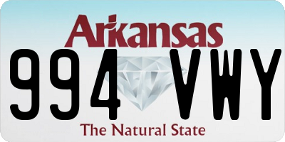 AR license plate 994VWY