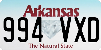 AR license plate 994VXD