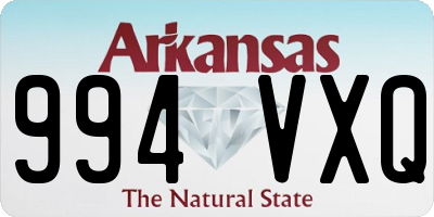 AR license plate 994VXQ