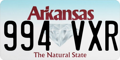 AR license plate 994VXR