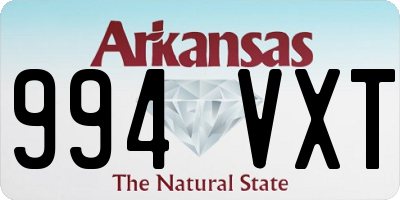 AR license plate 994VXT