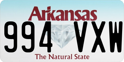 AR license plate 994VXW