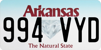 AR license plate 994VYD