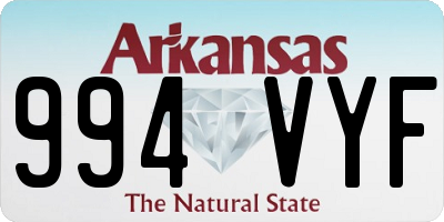 AR license plate 994VYF