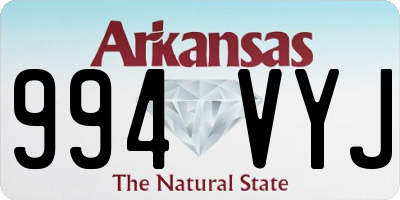 AR license plate 994VYJ