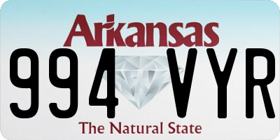AR license plate 994VYR