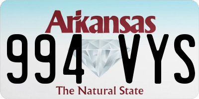 AR license plate 994VYS