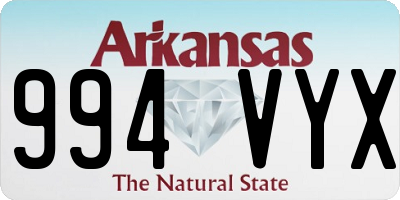AR license plate 994VYX