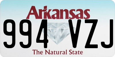 AR license plate 994VZJ