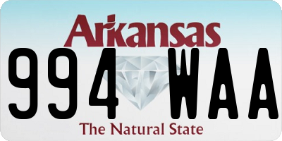 AR license plate 994WAA