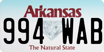 AR license plate 994WAB