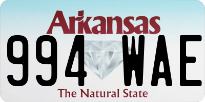AR license plate 994WAE