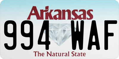 AR license plate 994WAF