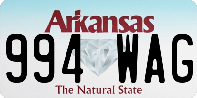 AR license plate 994WAG