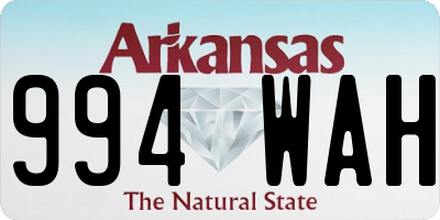 AR license plate 994WAH
