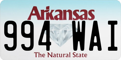 AR license plate 994WAI