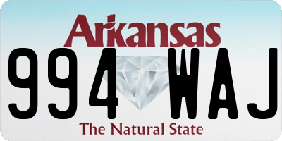 AR license plate 994WAJ
