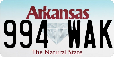 AR license plate 994WAK