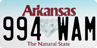AR license plate 994WAM