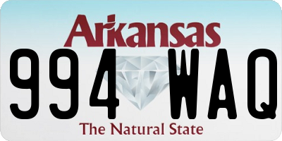 AR license plate 994WAQ