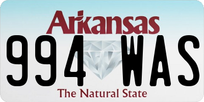 AR license plate 994WAS