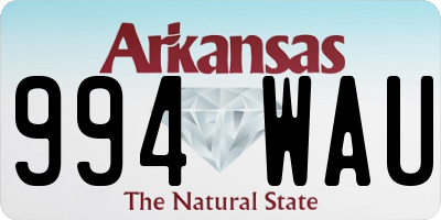 AR license plate 994WAU
