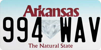 AR license plate 994WAV