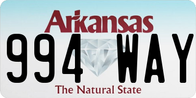 AR license plate 994WAY