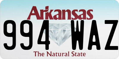 AR license plate 994WAZ