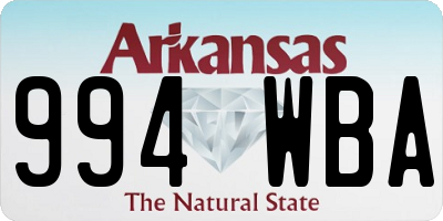 AR license plate 994WBA