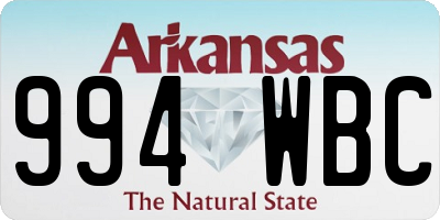 AR license plate 994WBC