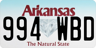 AR license plate 994WBD