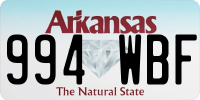 AR license plate 994WBF