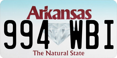AR license plate 994WBI