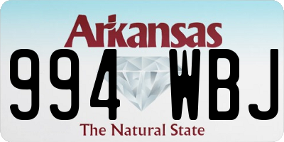 AR license plate 994WBJ