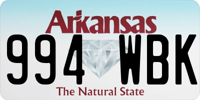 AR license plate 994WBK