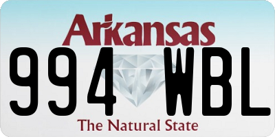 AR license plate 994WBL