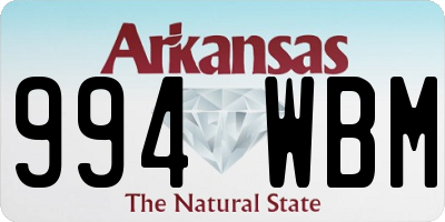 AR license plate 994WBM