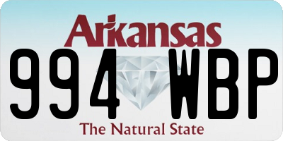 AR license plate 994WBP