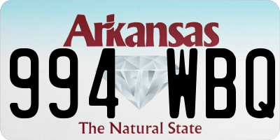 AR license plate 994WBQ