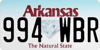 AR license plate 994WBR