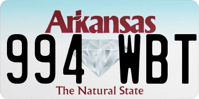 AR license plate 994WBT