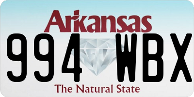 AR license plate 994WBX