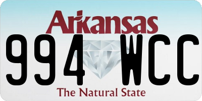 AR license plate 994WCC