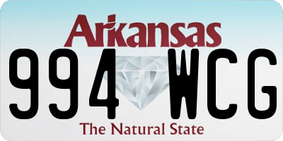 AR license plate 994WCG